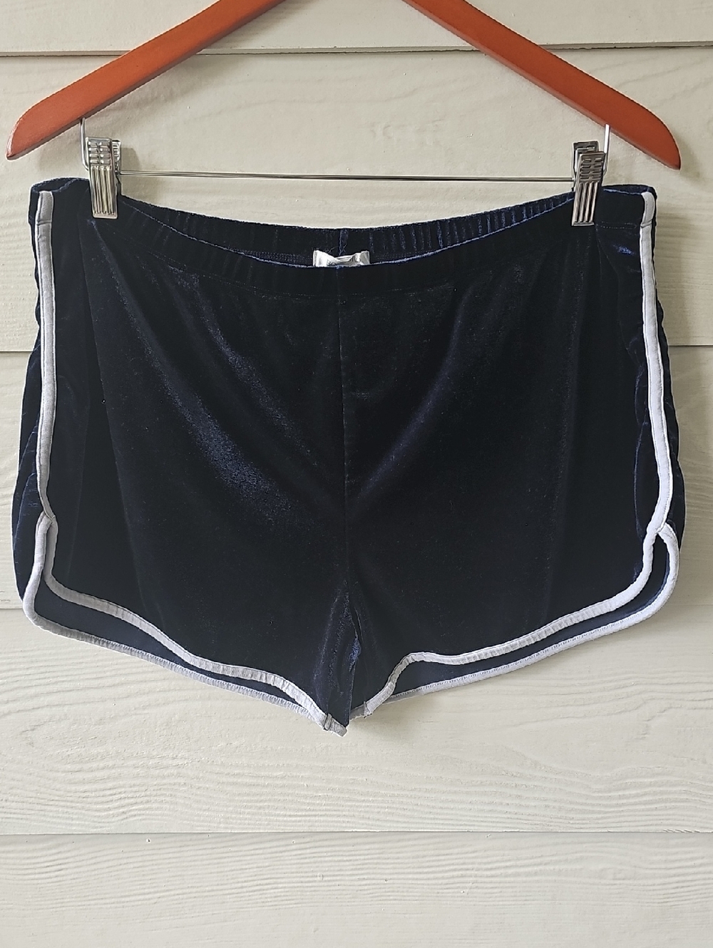 Bozzolo Velvet Dolphin Shorts Navy Blue White Trim Size 3X